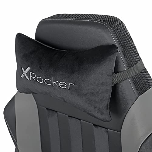 X Rocker Sigma PC Computer Gaming Office Desk Chair, with Headrest RGB LED Lights, Adjustable Seat and Armrest, 0780401, 24.41" x 49.8" x 20.87", Black X Rocker