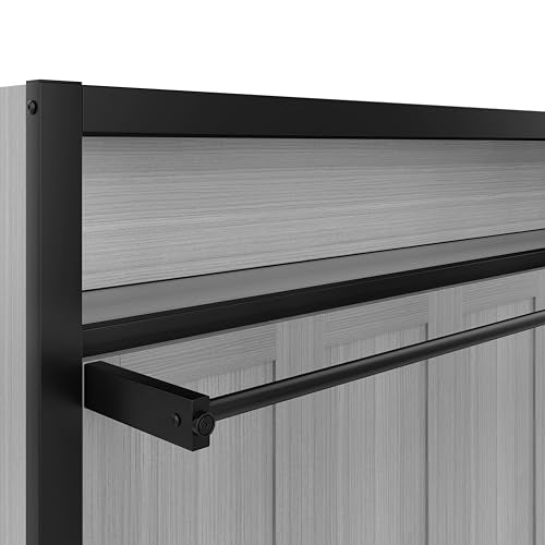 GM Ultra Twin Horizontal Murphy Bed with Shelves, Folding Wall Beds Cabinet with Metal Slats, Heavy-Duty Metal Murphy Bed Frame with Bookcase for Guest Room Bedroom Office,No Box Spring Required, Gray GM Ultra
