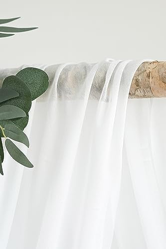 Olalaka White Artificial Wedding Arch Flowers Kit (Pack of 3) with 26Ft White Shiny Arch Draping Fabric for DIY Wedding Party Ceremony Reception Backdrop Floral Decoration Olalaka