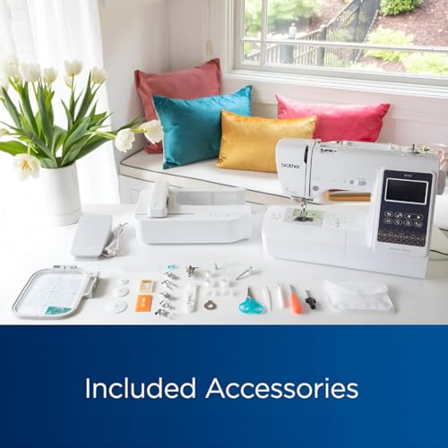 Brother SE700 Sewing and Embroidery Machine with Hoop Area - Touchscreen, USB Port, and Wireless Connectivity - 135 Built-in Designs & 103 Stitches Bundle with Sewing Accessories (5 Items)