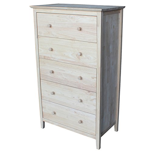 International Concepts Dresser with 5 Drawers ,Unfinished IC International Concepts