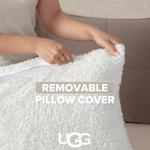 UGG Blissful Comforter Set with 2 Pillow Shams, Warm Winter Bedding, Fluffy Reversible Down Alternative Bedding, King/California King Size Comforter Set, Brown Fawn UGG