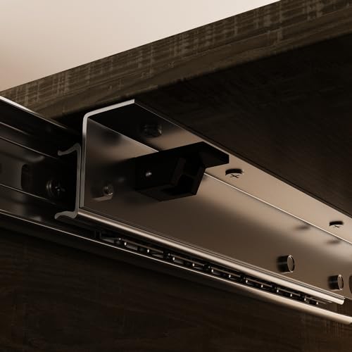 Homsee Extendable Dining Table for 8-10 People, Modern Wood Rectangular Expandable Kitchen Table Dinner Table for Ninng Room, Brown and Black Homsee