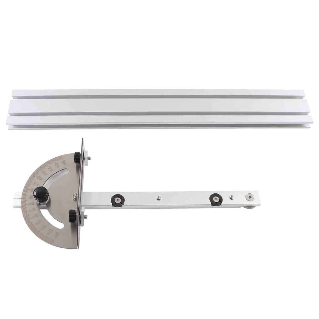 Miter Gauge Fence System, Miter Gauge Table Saw Miter Gauge System with Aluminum Alloy Miter Gauge and Fence, Table Saw Accessories Hilitand