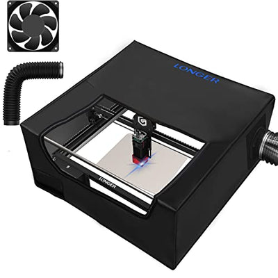 longer Laser Engraver Enclosure with Vent, Large Size 27.5 x 27.5 x 13 inchesLaser Engraving Machine Protective Cover with Eye Protection, Insulates Against Fumes and Odors