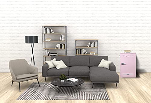 Frigidaire Retro Compact Fridge with Chiller, 3.2 cu ft Countertop Fridge with Built-In Bottle Opener, Compact Refrigerator for Office, Bedroom, Dorm Room or Cabin - 16.5"D x 19"W x 31"H (Pink) Frigidaire