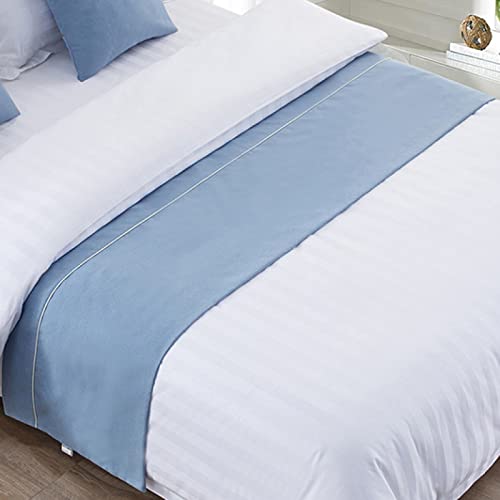 GZQIAWY Bedspreads Bed Runner Throw Bedding Single Queen King Bed Cover Towel Home Hotel Decorations,Sky Blue,50 X 210cm (Bed Scarf Only) GZQIAWY