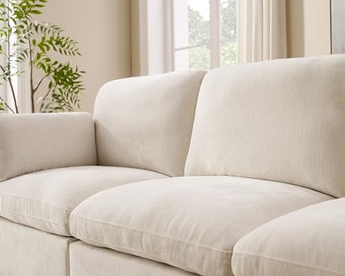 VANOMi 121" Modular Sectional Sofa, Convertible U Shaped Sofa Couch Modular Sectional with Ottoman, 6-seat Sectional Sofas for Lving Room Small Apartment VANOMi