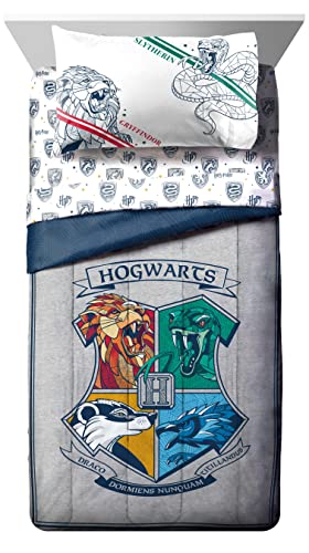 Jay Franco Harry Potter Stand Together 5 Piece Twin Size Bed Set - Includes Comforter & Sheet Set - Super Soft Kids Bedding Fade Resistant Microfiber (Official Harry Potter Product) Jay Franco