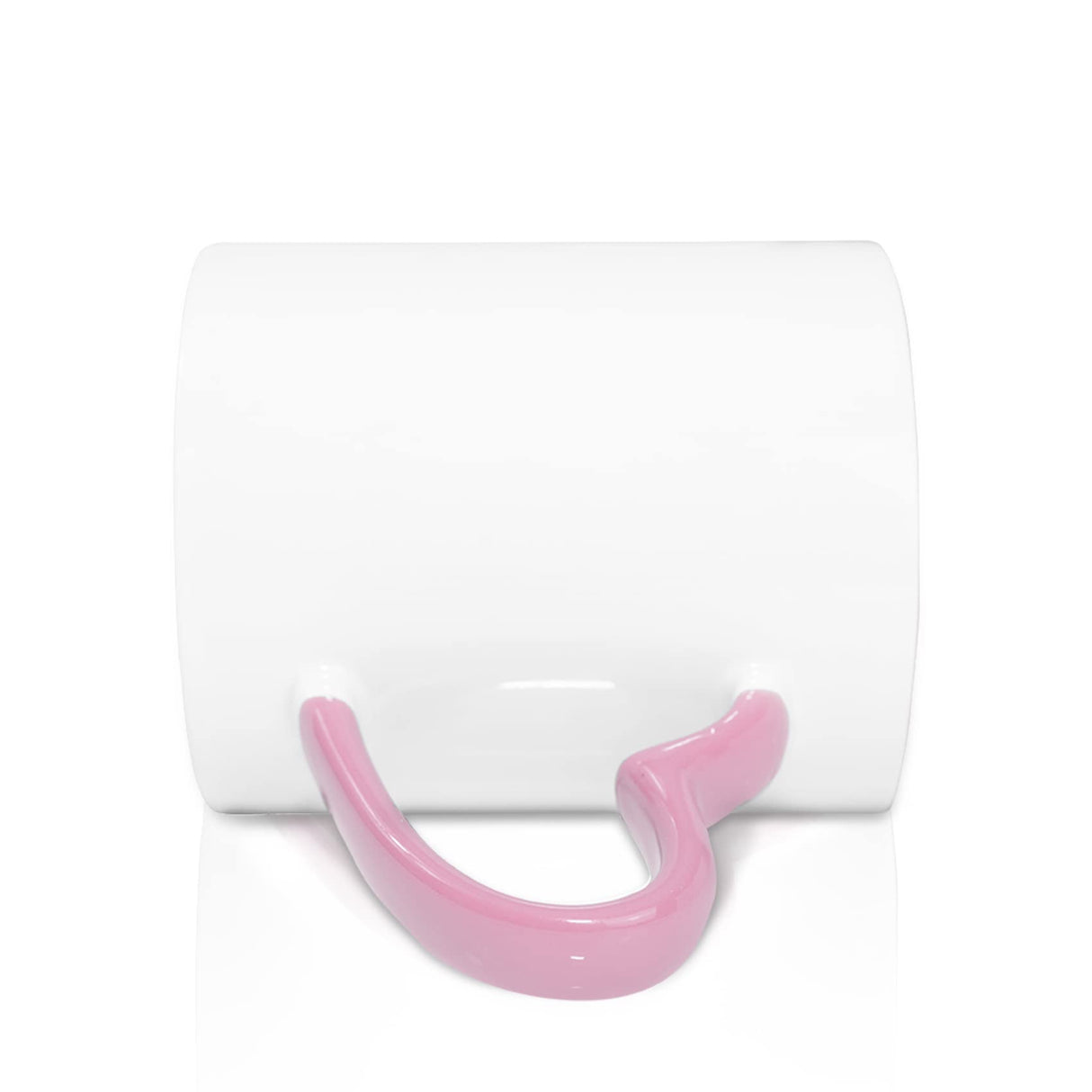 Sumex 11oz Set of 12 Sublimation Blanks Ceramic Coffee Mug with Heart Handle for Tea, Milk, Latte, Hot Cocoa,Pink Inner and Handle Sumex