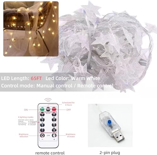 Anmas Home Mosquito Net Bed Canopy with 66ft LED Star String Lights, Black Netting Four Corner Post Curtains Elegant Mosquito Net