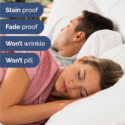 Twin 4 Piece Sheet Set - Comfy Breathable & Cooling - Ultra Soft Hotel Luxury Bedding Set w/ 8-16 Inch Deep Pockets - 1 Flat & 1 Fitted Sheet & 2 Pillowcases - Wrinkle Free & Easy Care - Antique White CGK Unlimited