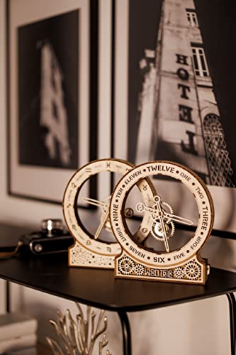 Wood Trick Modern Kinetic Clock 3D Wooden Puzzles for Adults and Kids to Build - Magic Mechanism Aesthetic Design - Model Kits for Adults - Engineering DIY Wooden Models for Adults to Build Wood Trick