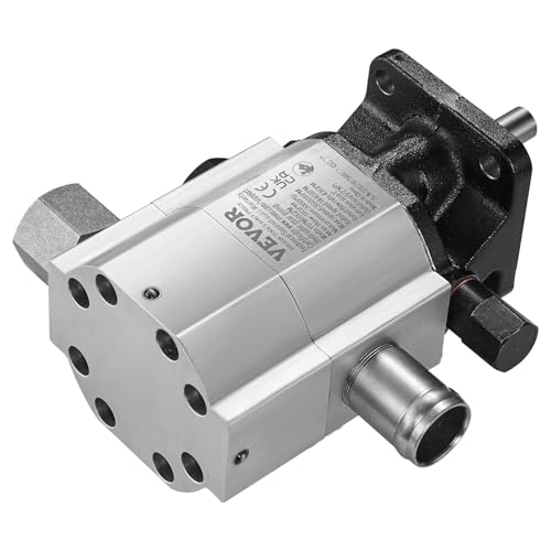 VEVOR Hydraulic Log Splitter Pump, 11GPM, 2 Stage 3000PSI Wood Log Splitter Pump, 1'' Inlet 1/2'' NPT Outlet 3600 RPM Aluminum Hydraulic Gear Pump, for Small Engine Mounting Log Splitters Snowplow VEVOR