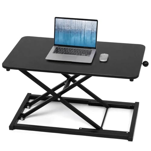 Rxrpexjke Height Adjustable Standing Desk Converter,Keyboard Riser for Stand Up Desk Riser,Computer Keyboard Stand for Desktop,Computer Workstations Home Office Portable Table Black Size 23.6 Inch Rxrpexjke