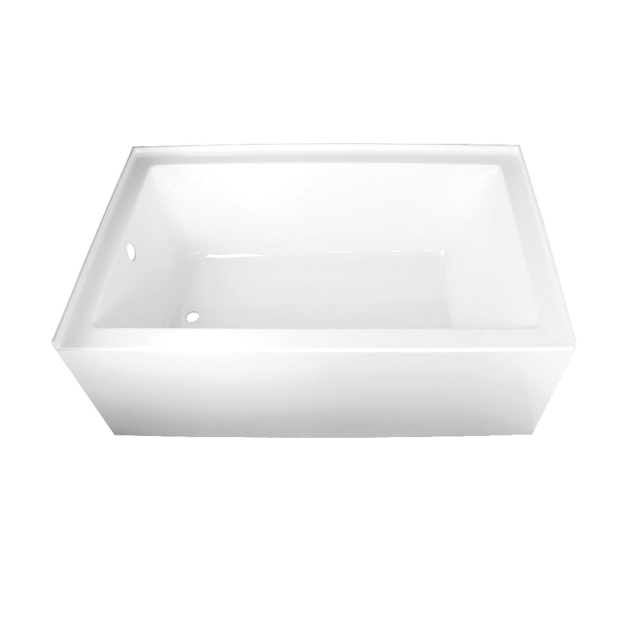 Kingston Brass Aqua Eden VTAP603622L 60-Inch Acrylic Alcove Tub with Left Hand Drain, White Kingston Brass