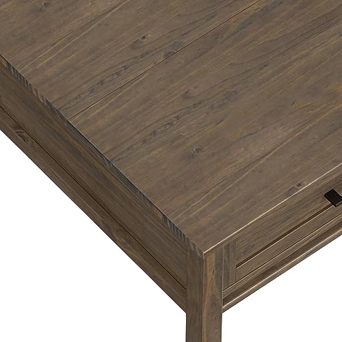 SIMPLIHOME Ela Solid Wood 48 Inch Wide Rectangle Transitional Lift Top Coffee Table in Smoky Brown, for The Living Room and Family Room SIMPLIHOME