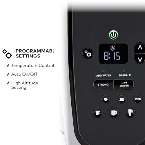 Keurig K-Elite Single Serve K-Cup Pod Coffee Maker, with Strength and Temperature Control, Iced Coffee Capability, 8 to 12oz Brew Size, Programmable, Brushed Slate Keurig