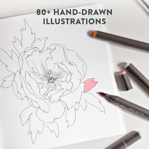 The Plant Lady: A Floral Coloring Book with Succulents and Flowers B Blue Star Press