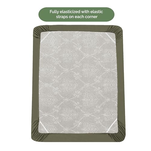 Elegant Comfort 1500 Premium Hotel Quality 18-21 Inches Deep - Extra Deep Pocket Single Fitted Sheet for High Mattress, Luxury and Softest, Smart Pocket - Wrinkle Free, King, Green Elegant Comfort