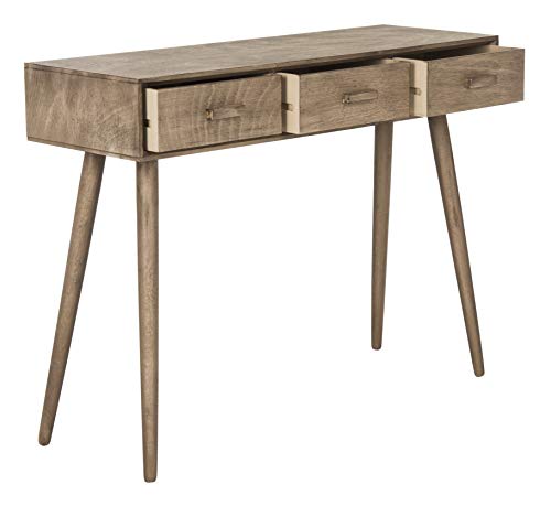 Safavieh Home Albus Mid-Century Modern Chocolate 3-drawer Console Table SAFAVIEH