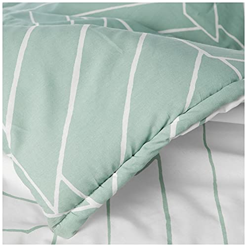 City Scene - King Comforter Set, Soft & Reversible Cotton Bedding for Year Round Comfort, 3 Piece Bed Set with Matching Pillowcases (Ceres Mint) City Scene