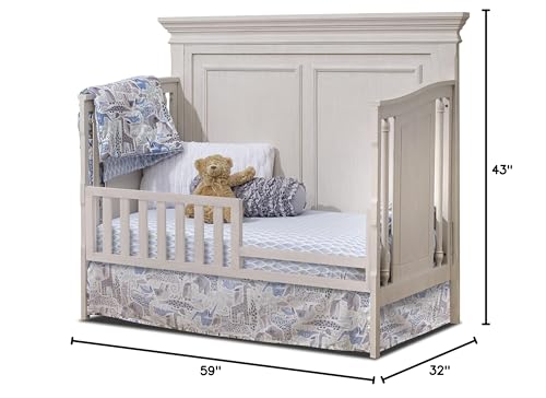 Sorelle Furniture Portofino Crib,Classic 4-In-1 Convertible Crib,Brushed Ivory Crib Made of Wood,Non-Toxic Finish, Wooden Baby Bed,Toddler Bed,Child’s Daybed and Full-Size Bed-Ivory SORELLE FURNITURE
