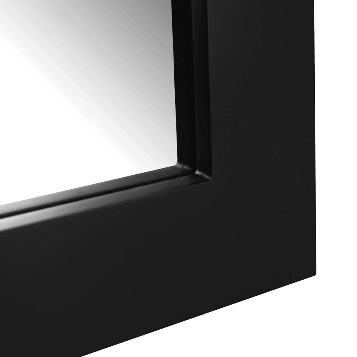 Toppay Farmhouse Wood Framed Wall Mirror Barn Door Rustic Mirrors for Wall (Black, 22 inches x28 inches ) Toppay