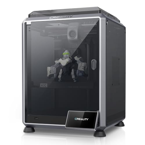 Creality K1C 3D Printer, 2024 New Version 3D Printers with 600mm/s Fast Printing Speed and Clog-Free Direct Extruder, Support 300℃ Printing and Carbon Fiber Filaments, Auto Leveling and AI Camera Creality
