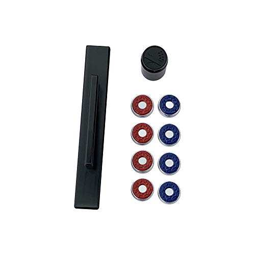 Hathaway Excalibur 9-Ft Shuffleboard Table for Great for Family Recreation Game Rooms, Designed with a Rustic Driftwood Finish with Built-In Leg Levelers, Includes 8 Pucks, Table Brush and Wax Hathaway