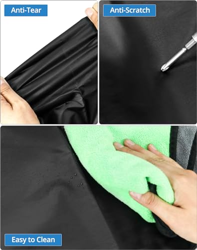 Qwork Rollaway Bed Cover, 40" x 13" x 41", Thickened Storage Cover for 38 in Folding Cot, Water & Dust Resistant, 600D Fabric Zipper QWORK