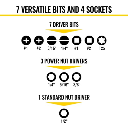 KNECT 11"-1 Ratcheting Impact Rated Screwdriver/Nut Driver Klein Tools