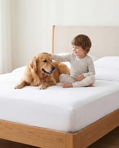 60"x80" Queen Mattress Protector(6-10 in. Deep) Waterproof Mattress Cover Zippered Soft Breathable Skin-Safe Encasement for Queen Bed Sheets WINKAURA