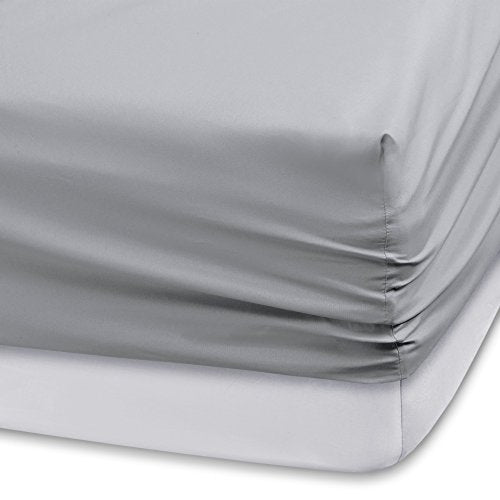 Comfort Spaces Microfiber Set 14" Deep Pocket, Wrinkle Resistant All Around Elastic-Year-Round Cozy Bedding Sheet, Matching Pillow Cases,4pieces, Twin, Light Gray,CS20-0119 Comfort Spaces