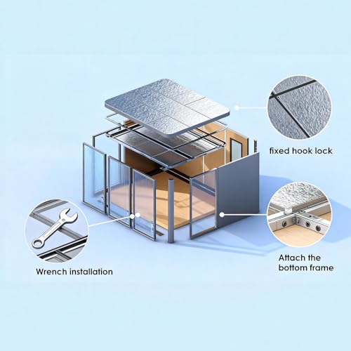 Vestael Modular Pods,ADUs/Prefab Studios Suitable for Office Work, Exercise and Dining in The Backyard T10