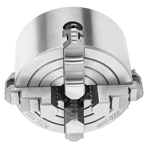 Lathe Chuck, Wood Lathe Chuck 4 - Jaw Independent Reversible 4inch SANOU K72-100 Metal Lathe Chuck Turning Machine Accessories Brrnoo