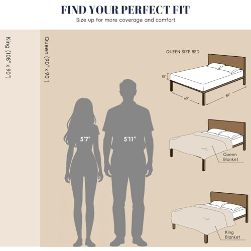 PHF 100% Cotton Muslin Blanket King Size 108"x90", 4-Layer Lightweight Gauze Throw, Breathable Cloud-Soft Minimalist Blanket for Bed, Couch, Camping & Baby, Oat Milk, Ideal Gift PHF