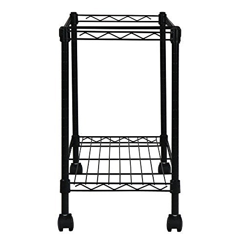 Oceanstar Portable 1-Tier Metal Rolling File Cart, Black,24 in Oceanstar
