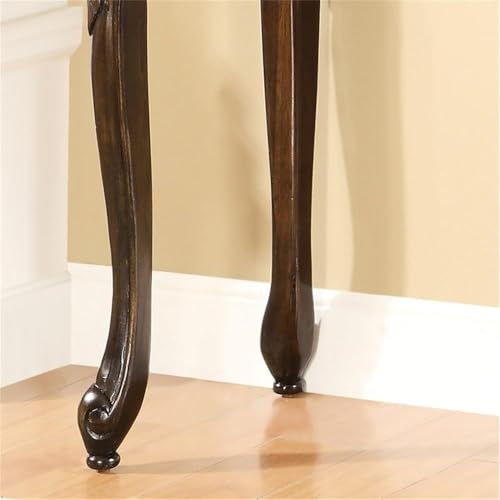 Homes: Inside + Out Charleston Traditional Wood 48 in. Console Table with Cabriole Legs for Living Room, Bedroom, Hallway, Cherry Brown HOMES: INSIDE + OUT