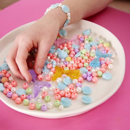 Creativity for Kids Mermaid Bead Jewelry Jar: Create 40+ Friendship Bracelets for Girls, DIY Girls Beads Jewelry Making Kit, Mermaid Gifts, Kids Craft for Ages 6-8+ Creativity for Kids