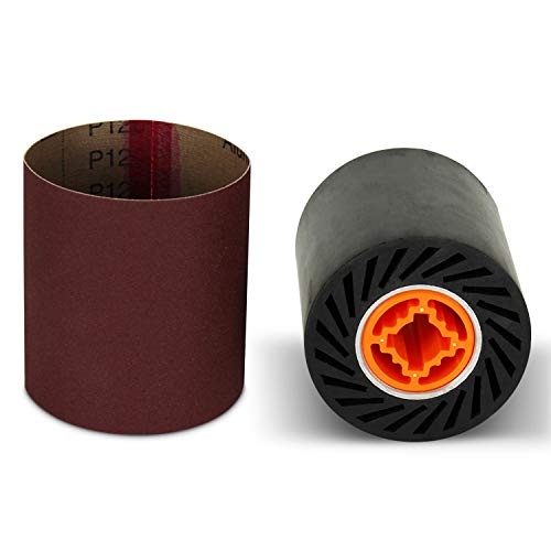 BHA Rubber Expanding Drum for Abrasive Sanding Bands, 3.5" x 4" with 3/4" Quad Keyway BHA