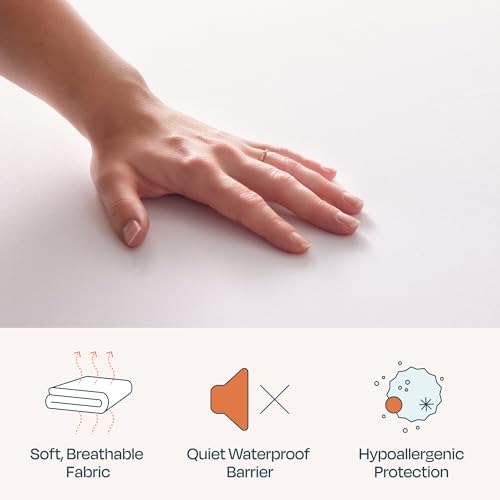 Linenspa Waterproof Mattress Protector, Queen Size – Fitted Sheet Style, Breathable, Machine Washable & Dryer Safe, White Linenspa