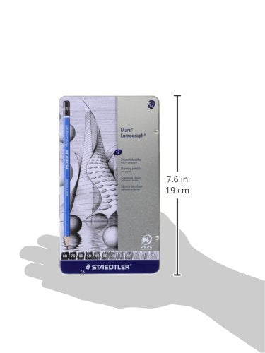 STAEDTLER Lumograph Graphite Drawing & Sketching Pencils, Soft Set of 12 Degrees (100G12S) STAEDTLER