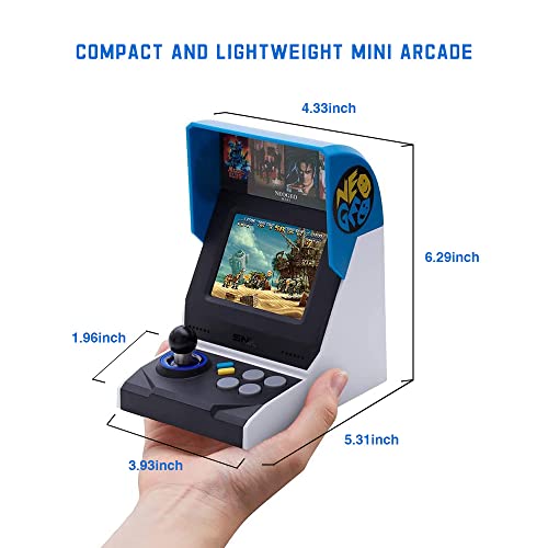 NEOGEO Mini Arcade International Version, 40 Pre-Loaded Classic SNK Games:The KING of The FIGHTERS / METAL SLUG and More, Built-in Clearly 3.5”LCD Screen, HDMI and 2 Gamepad Ports UNICO