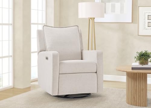 babyGap Harlowe Power Recliner with USB-A and Type-C Ports by Delta Children - Greenguard Gold Certified – Stain-Resistant Performance Fabric is Oeko-TEX Standard 100 Certified, Sand