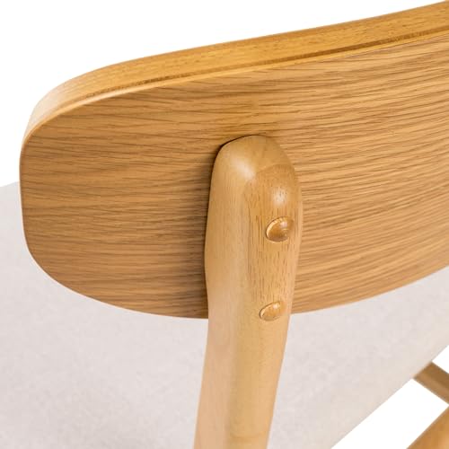 Christopher Knight Home Lucious Fabric / Oak Finish Dining Chairs, 2-Pcs Set, Light Beige Christopher Knight Home