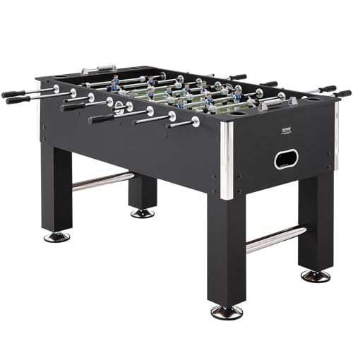 VEVOR Foosball Table, 55 inch Standard Size Foosball Table, Indoor Full Size Foosball Table for Home, Family, and Game Room, Soccer with Foosball Table Set, Includes 4 Balls and 4 Cup Holders VEVOR