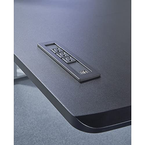 WorkPro® Electric 60"W Height-Adjustable Standing Desk with Wireless Charging, Black WorkPro