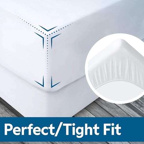Guardmax Jersey Knitted Cot Size Mattress Protector - Waterproof & Dust Mite Proof Mattress Cover with Stretchable Pockets - Soft, Comfortable, & Noiseless Waterproof Fitted Sheet.(33 x 75 X 12) Guardmax