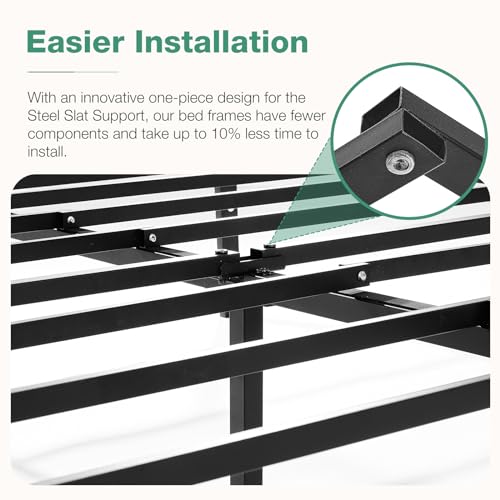 Novilla Twin Bed Frame, 12 Inch Metal Platform Bed Frame Twin Size with Storage Space Under Bed, Heavy Duty Steel Slat Support, Easy Assembly, No Box Spring Needed Novilla